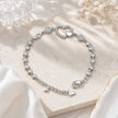 Shimmering Heart Link Bracelet