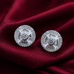 Radiant Circular Halo Stud Earrings