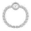 Floral Cluster Luxury Silver Watch
