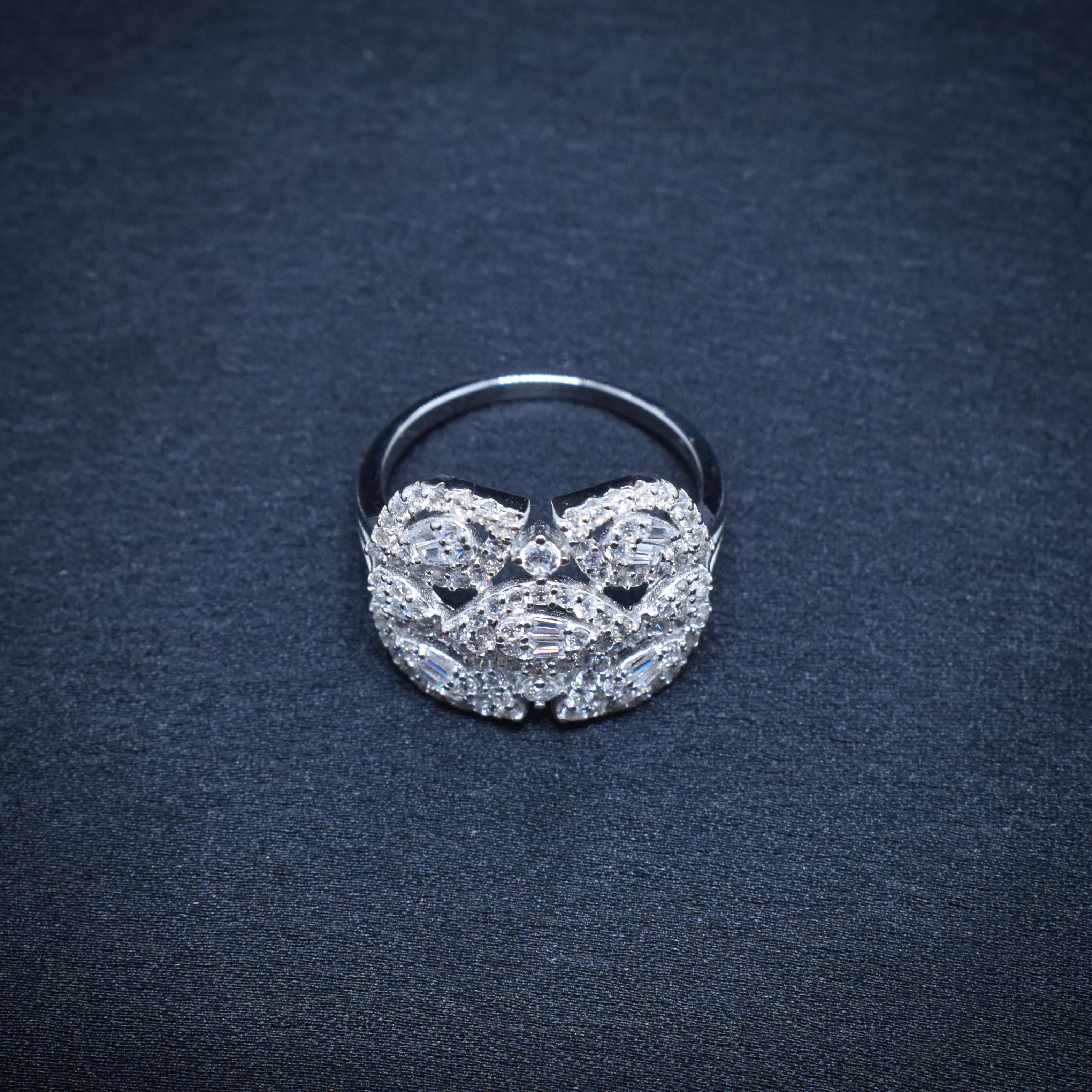 Cascading Drop Necklace Silver Set