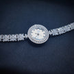 Diamond Row Glam Silver Watch