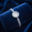 Floral Cluster Luxury Silver Watch