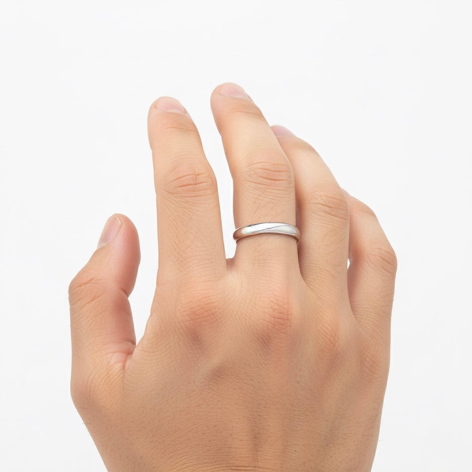 Essential Pure Silver Minimalist Band