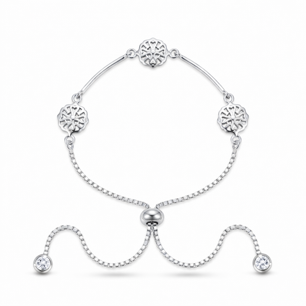 Floral Filigree Bolo Bracelet