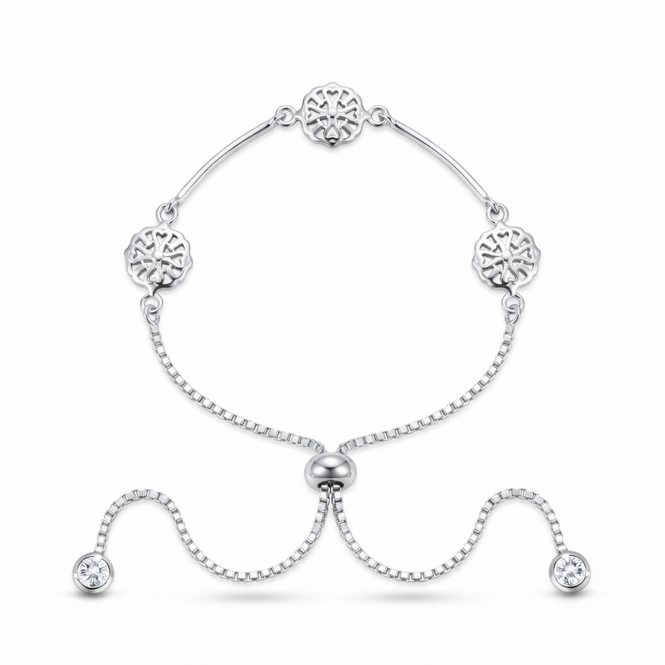 Floral Filigree Bolo Bracelet