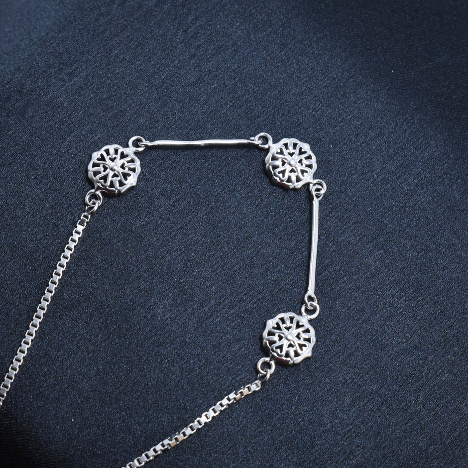 Filigree Round Silver Bracelet