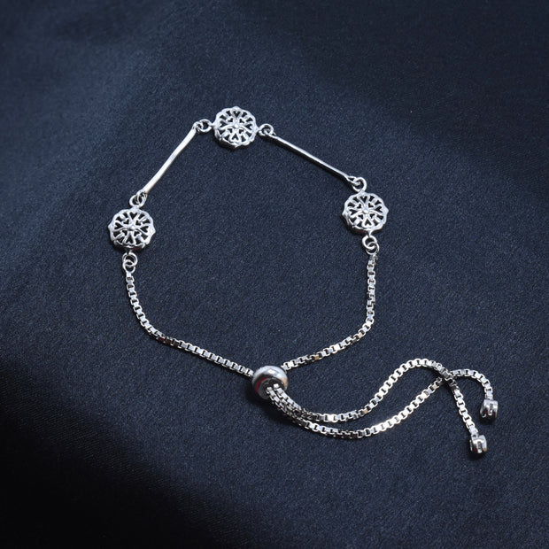 Filigree Round Silver Bracelet