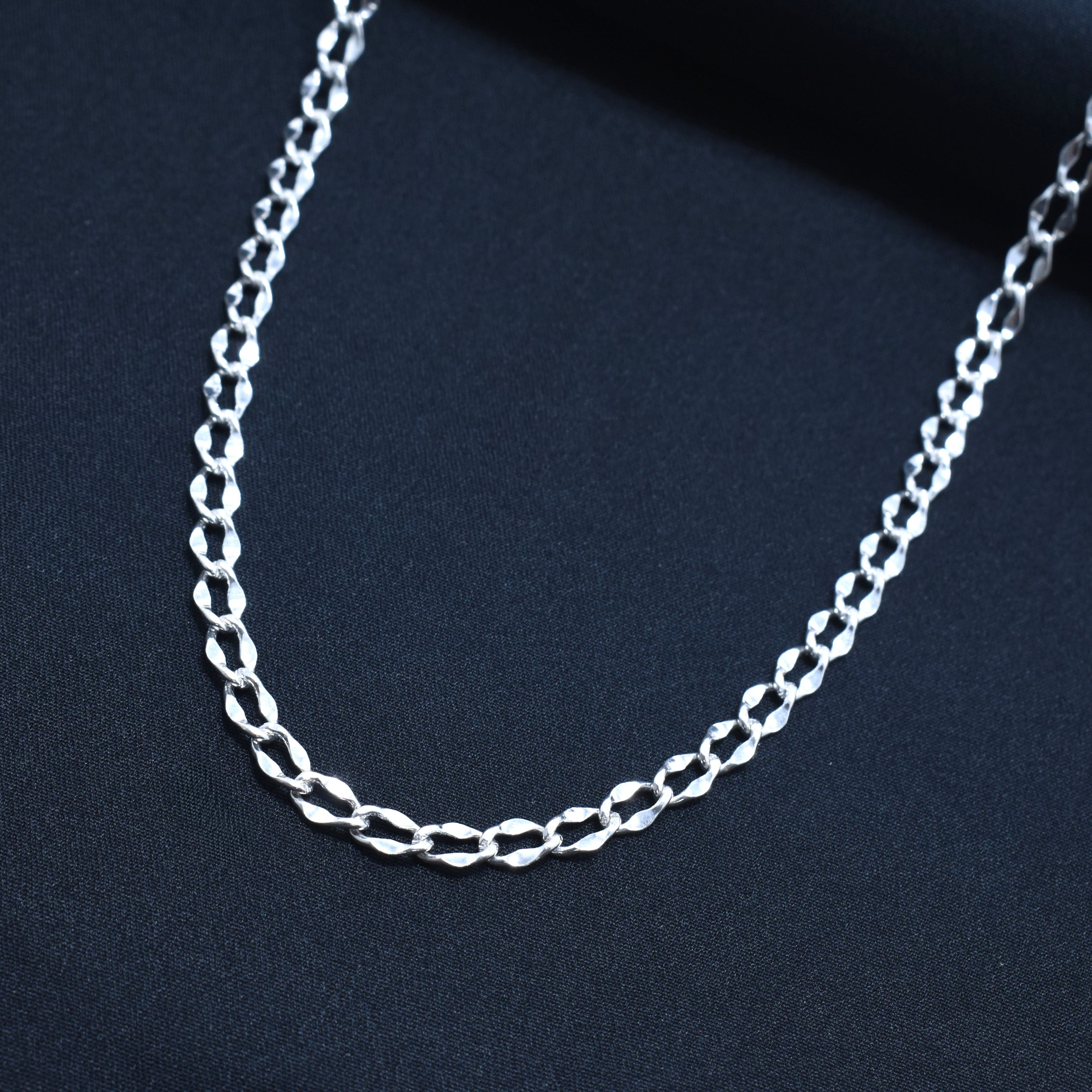 Octagonal Box Link Silver Chain