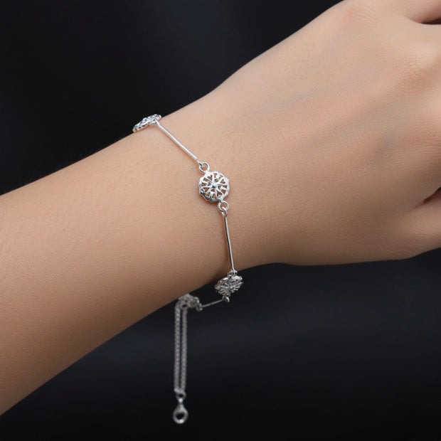 Filigree Round Silver Bracelet