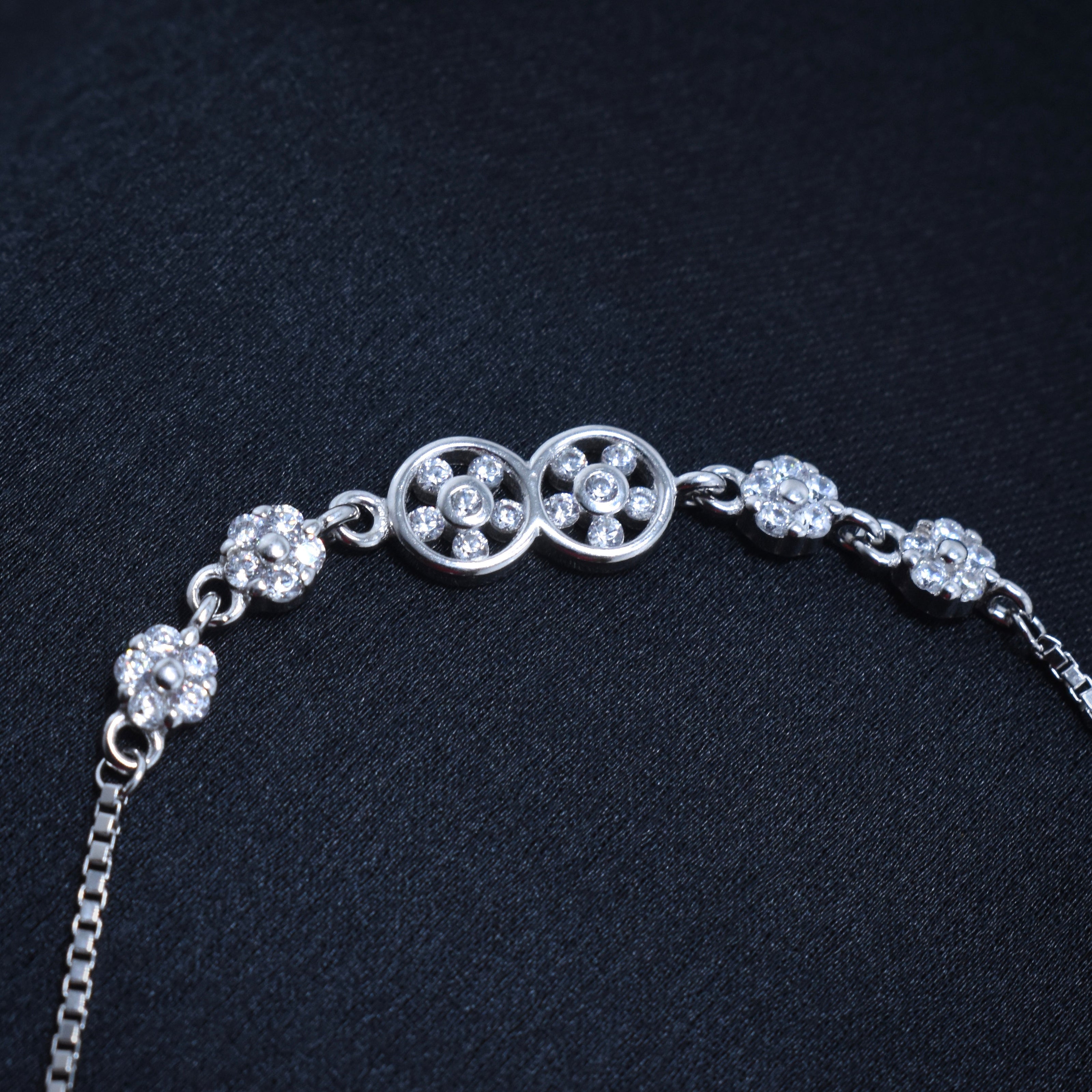 Floral Trio Silver Bracelet