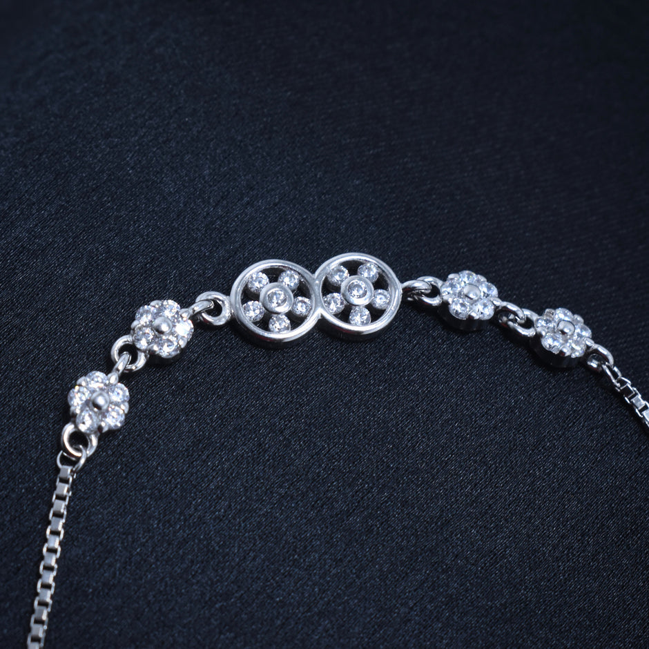 Floral Trio Silver Bracelet
