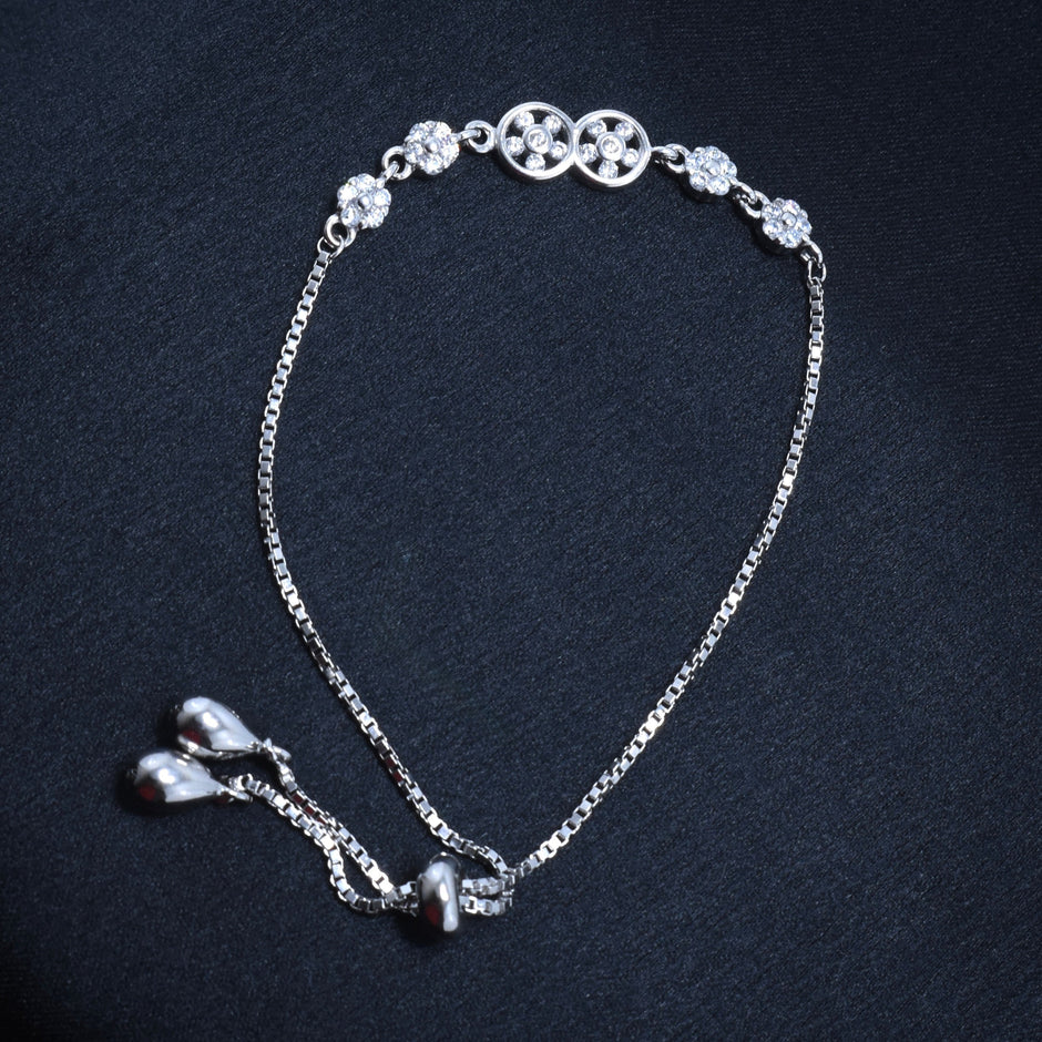 Floral Trio Silver Bracelet