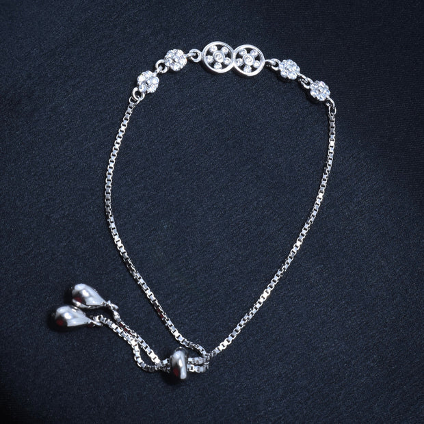Floral Trio Silver Bracelet