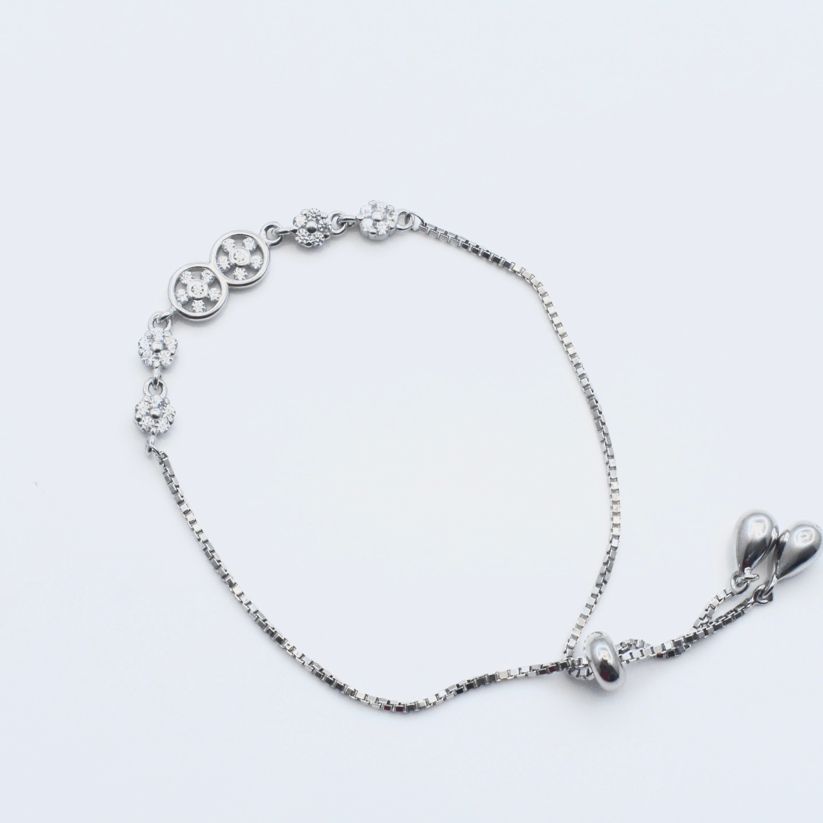 Floral Trio Silver Bracelet