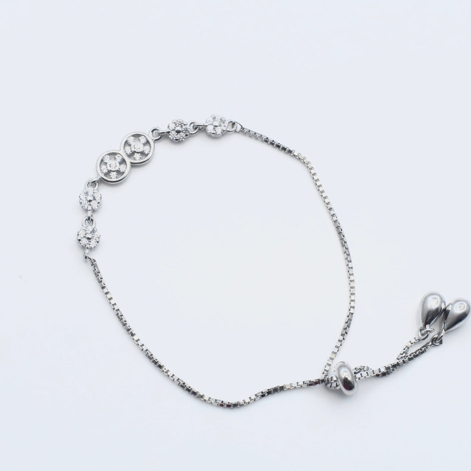 Floral Trio Silver Bracelet