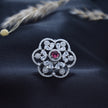 Adjustable Pink Stone Floral Filigree Cocktail Ring