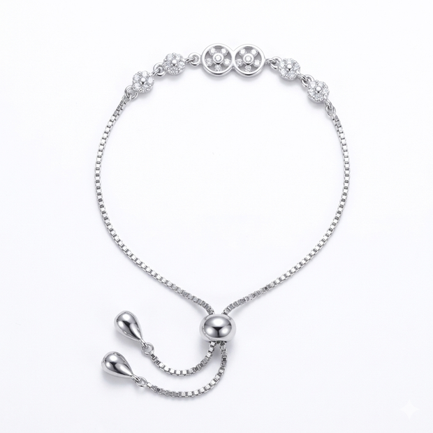 Floral Infinity Bolo Bracelet