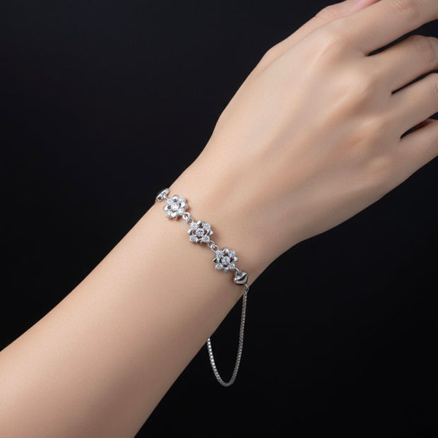 Blossom Heart Bolo Bracelet