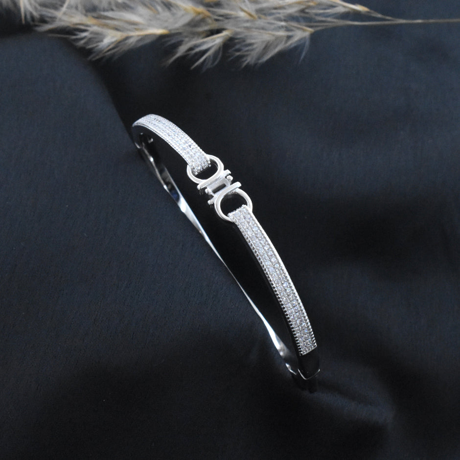 Dual Buckle Silver Bracelet