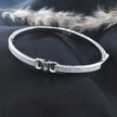 Dual Buckle Silver Bracelet