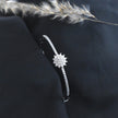 Spiked Floral Silver Bracelet