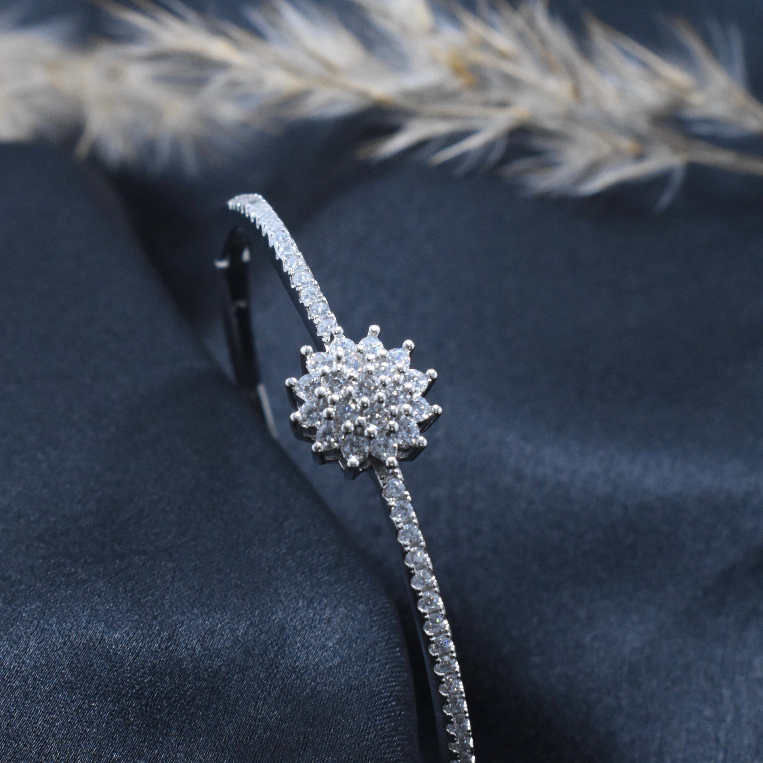 Floral Cluster Kada Bracelet