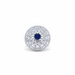 Adjustable Blue Sapphire Stone Round Cocktail Ring
