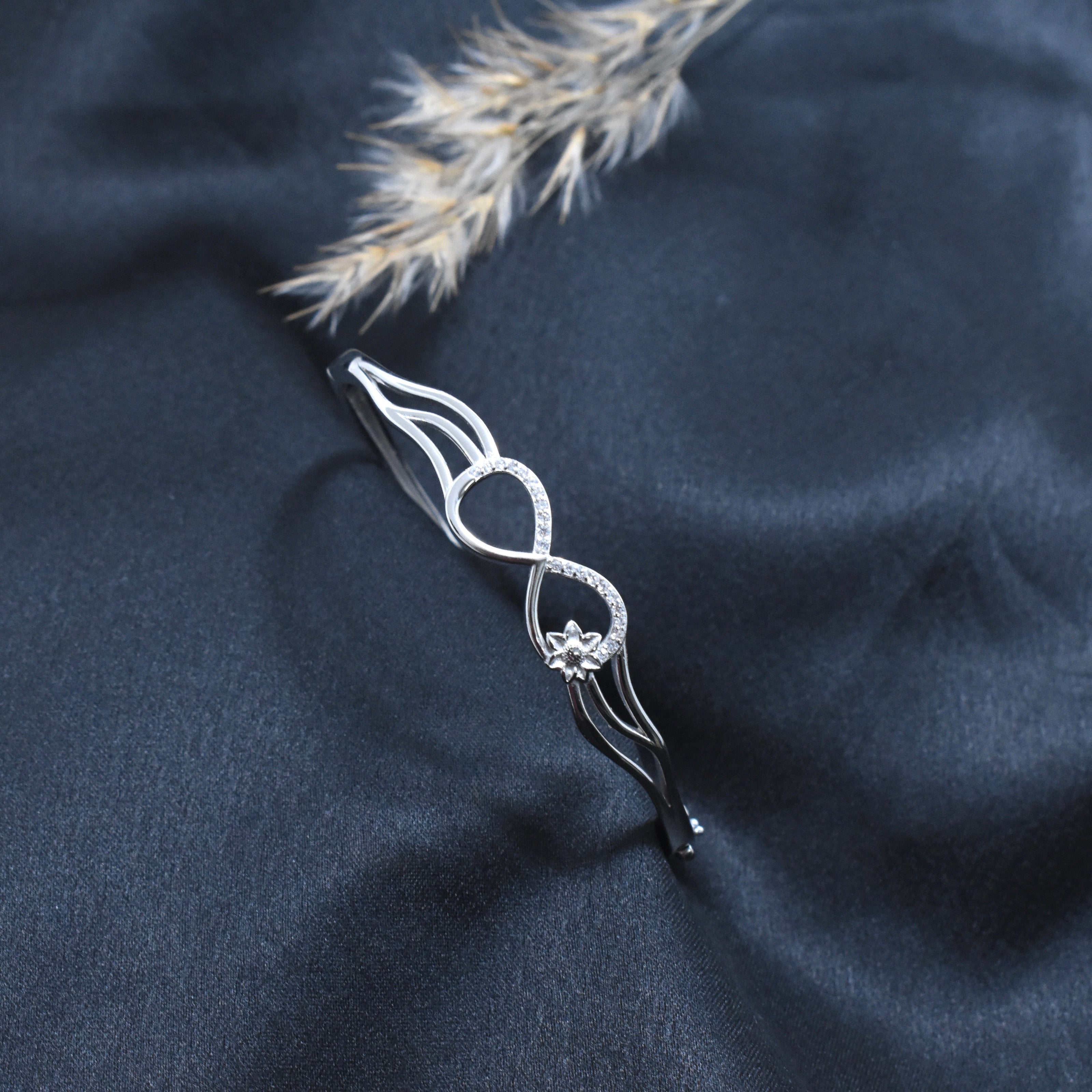 Infinity Wave Silver Bracelet