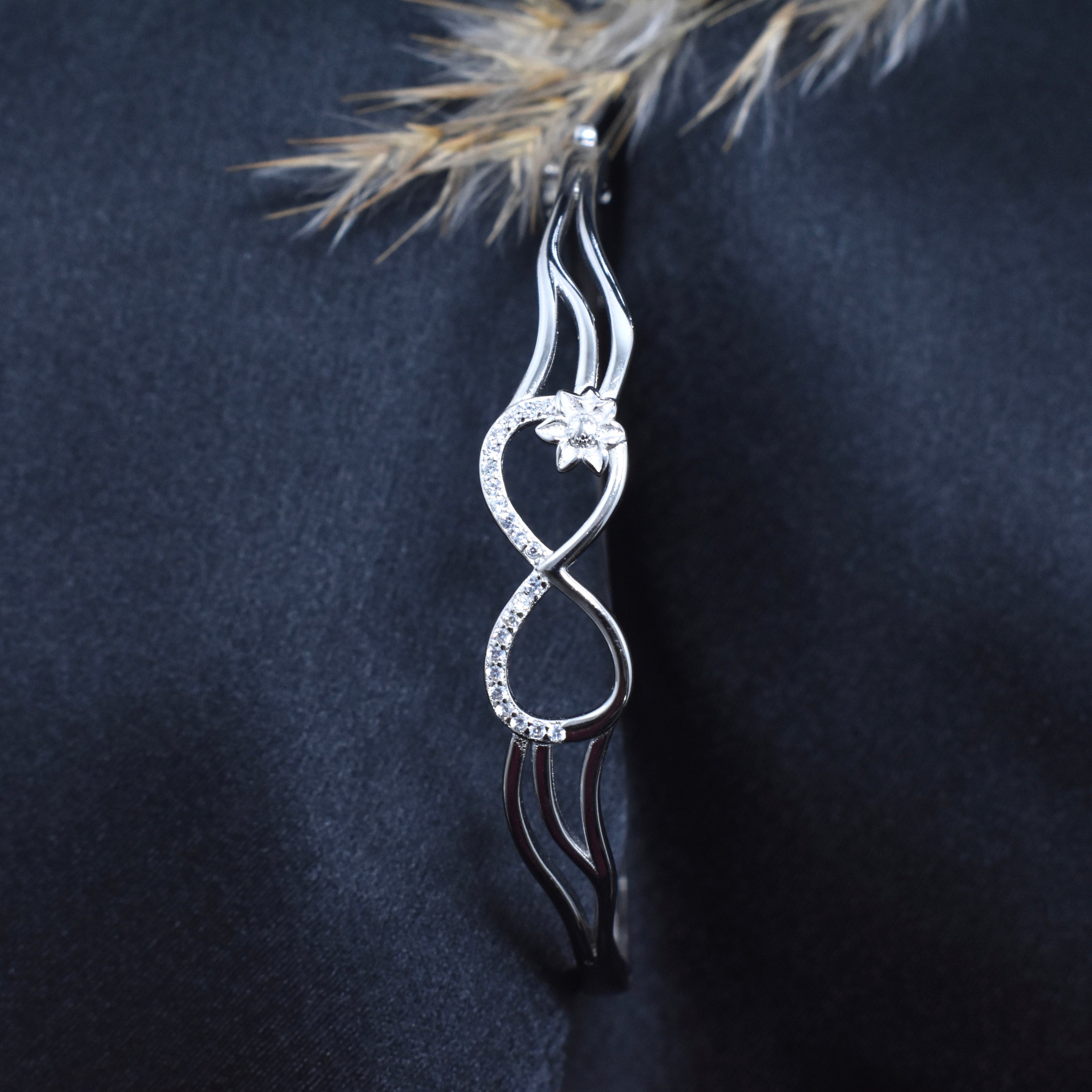 Infinity Wave Silver Bracelet