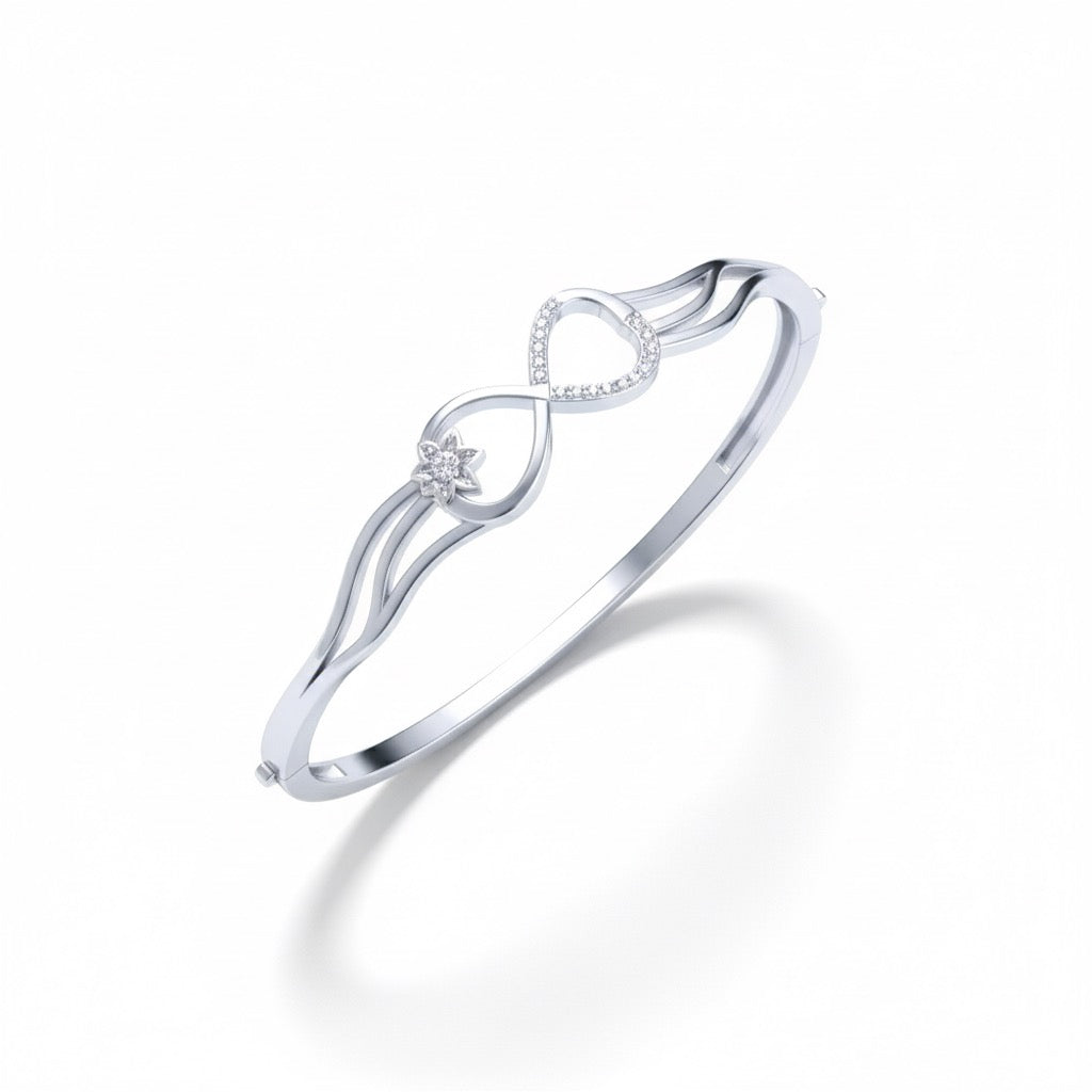 Infinity Wave Silver Bracelet