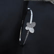 Diamond - Studded Silver Butterfly Bracelet