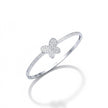 Diamond - Studded Silver Butterfly Bracelet