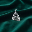 Geometric Spiral Silver Pendant Set
