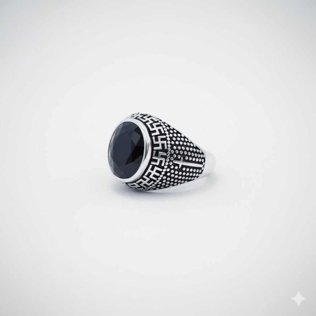 Swastik Turkish Signet Ring
