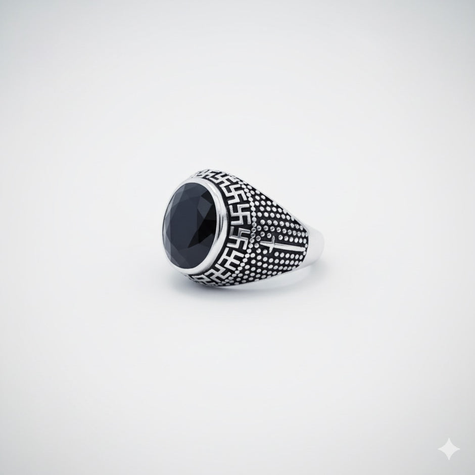Swastik Turkish Signet Ring
