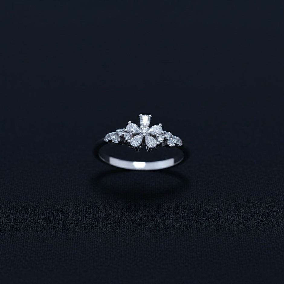 Floral Cluster Statement Ring