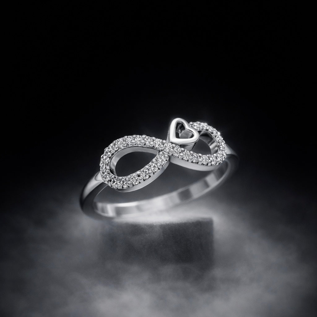 Infinity Heart Statement Ring