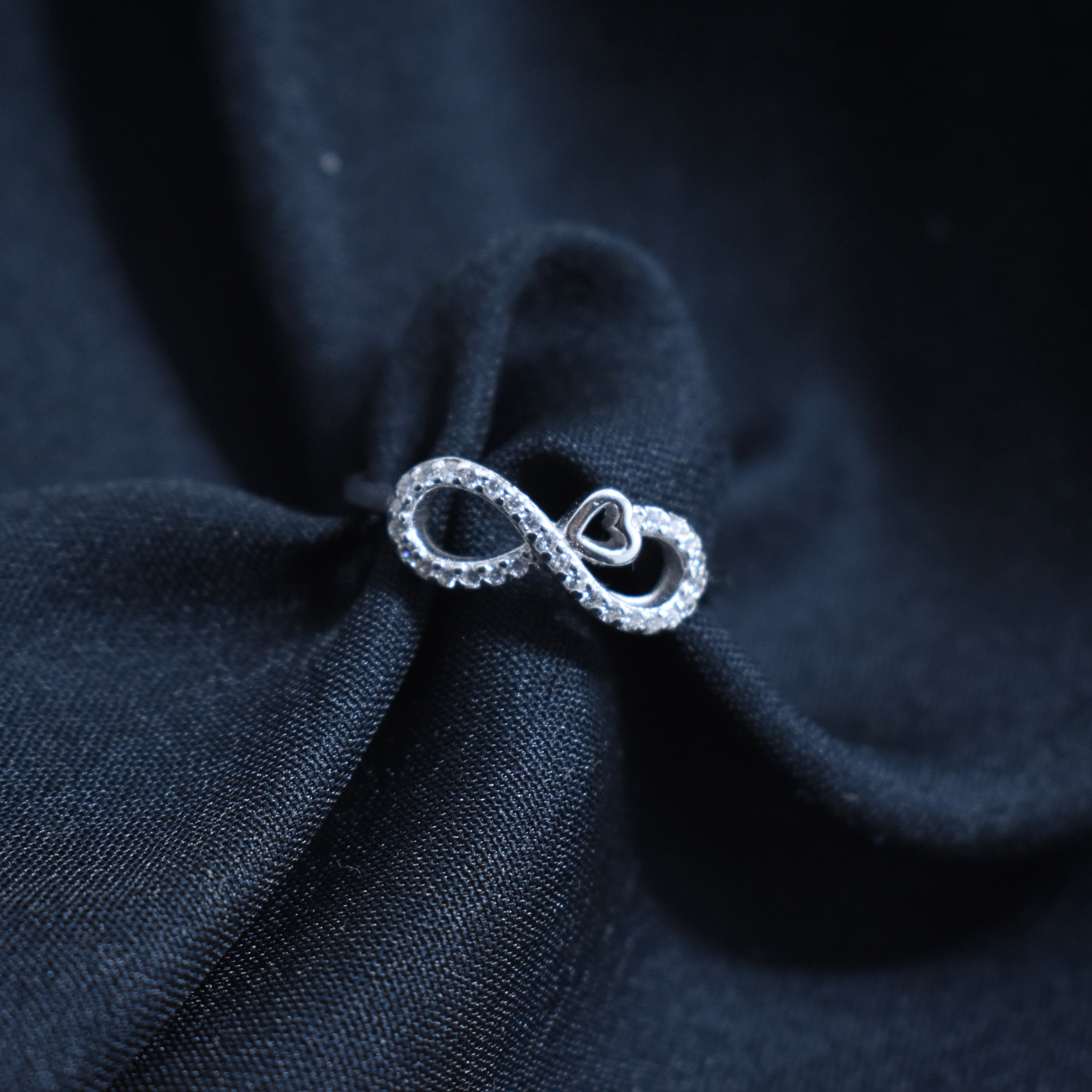 Infinity Heart Statement Ring