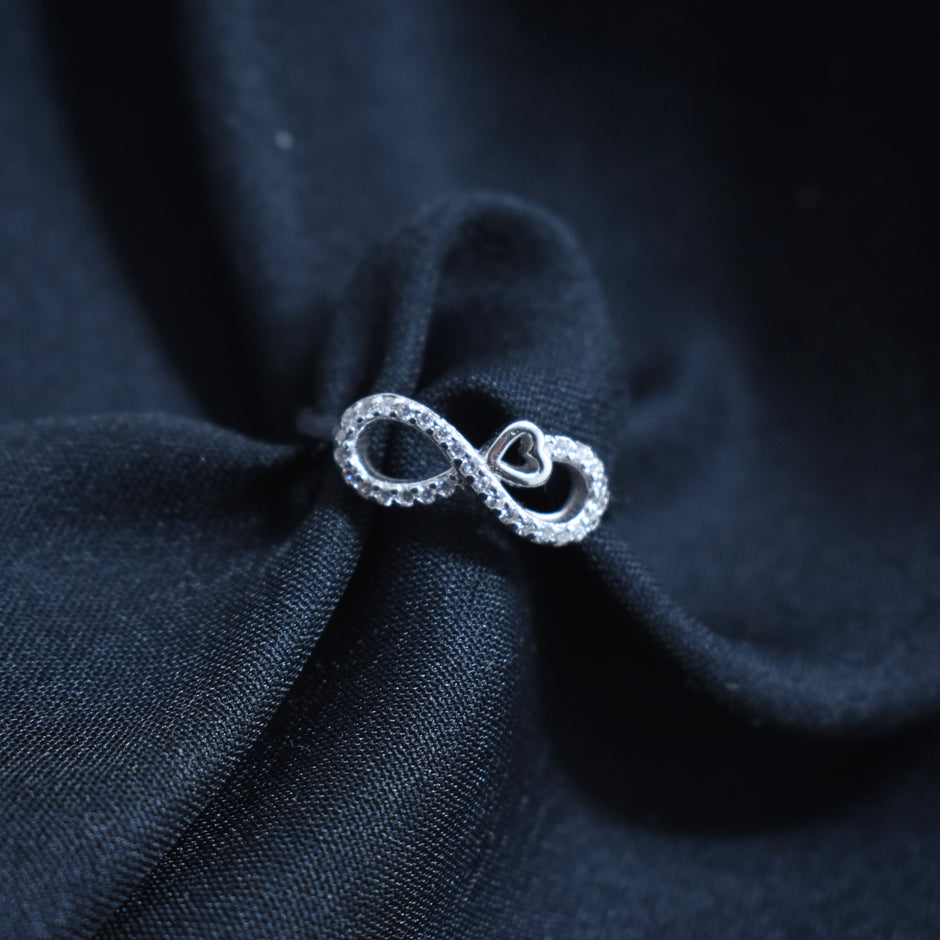 Infinity Heart Statement Ring