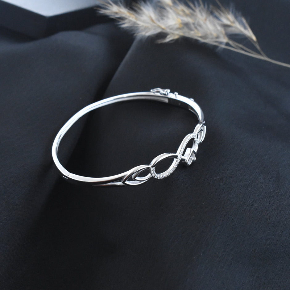 Infinity Heart Silver Bracelet