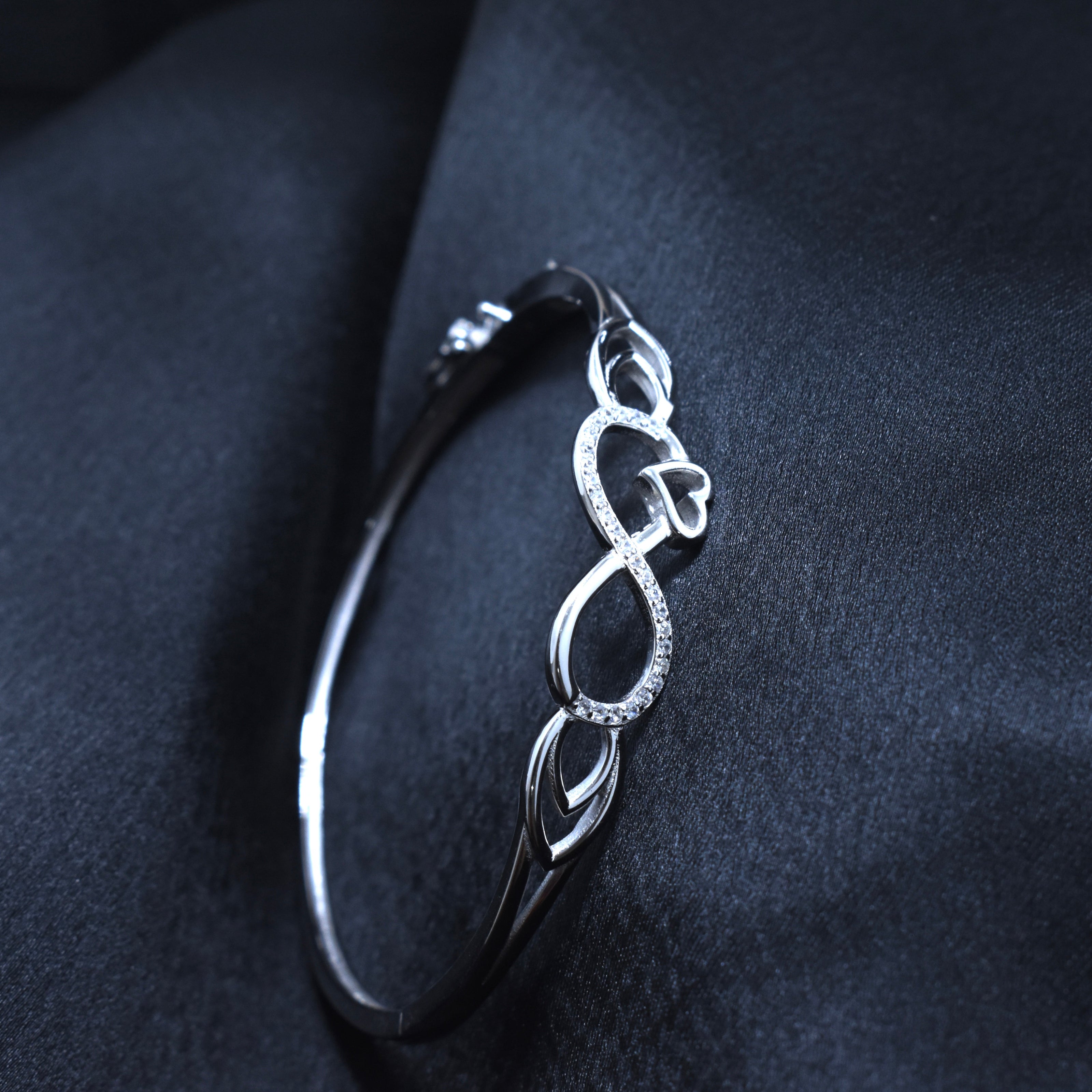 Infinity Heart Silver Bracelet