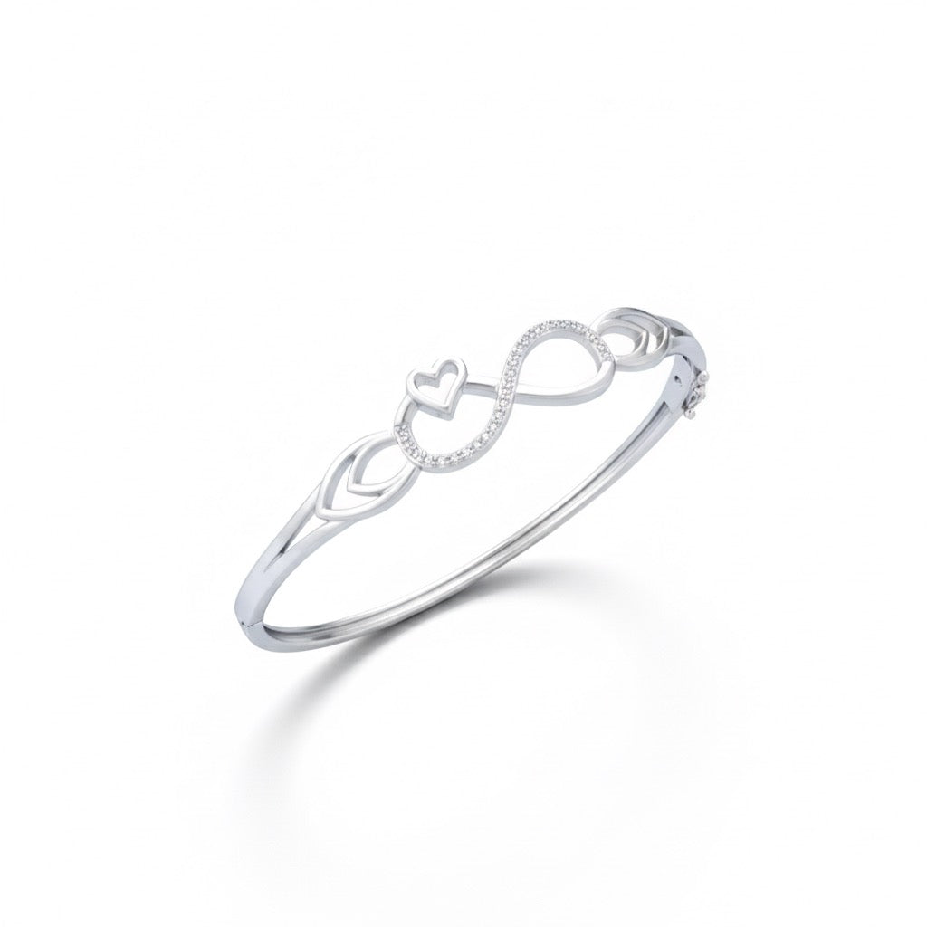 Infinity Heart Silver Bracelet