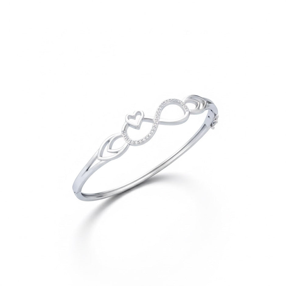 Infinity Heart Silver Bracelet