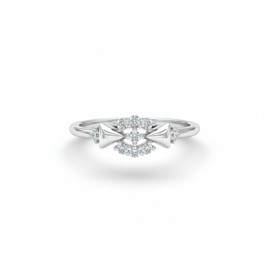 Modern Geometric Cluster Silver Ring