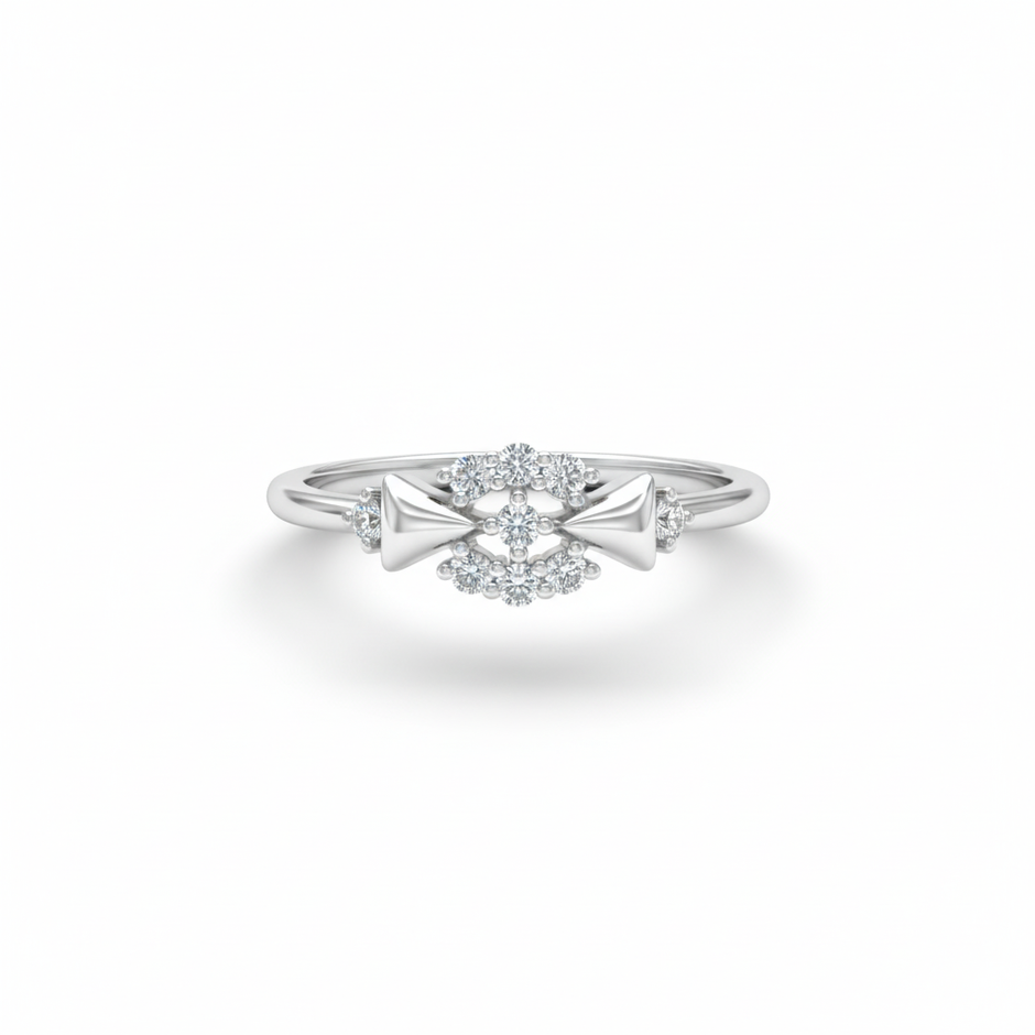 Modern Geometric Cluster Silver Ring