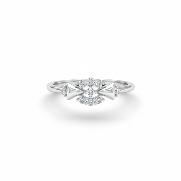 Modern Geometric Cluster Silver Ring