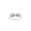 Elegant Pavé Infinity Silver Ring