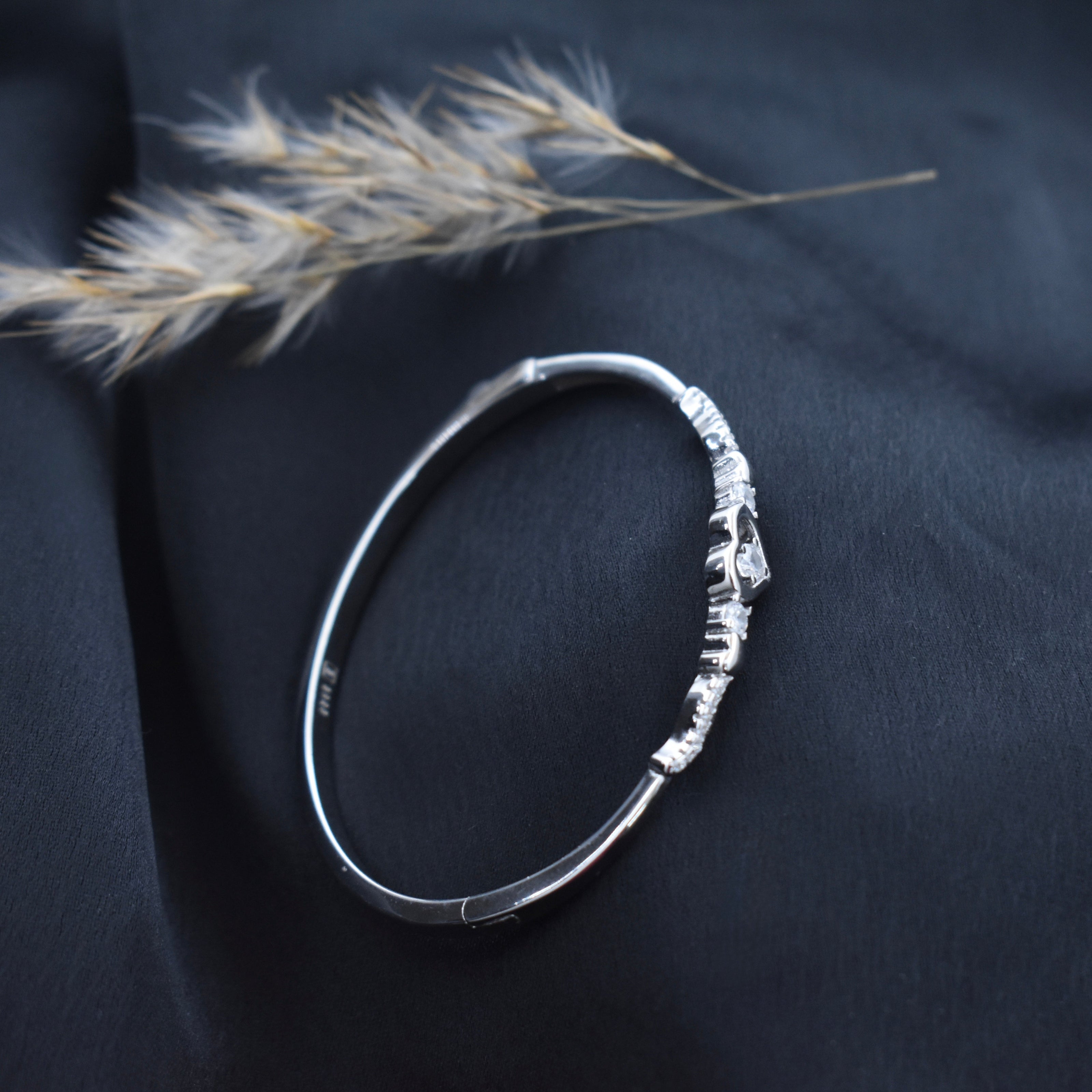 Heart Link Silver Bracelet