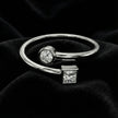Minimal Dual Stone Open Ring