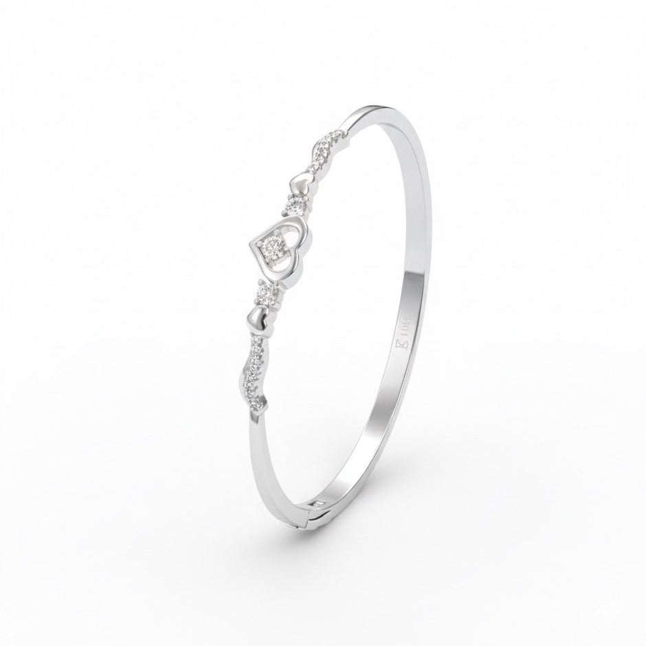 Heart Link Silver Bracelet